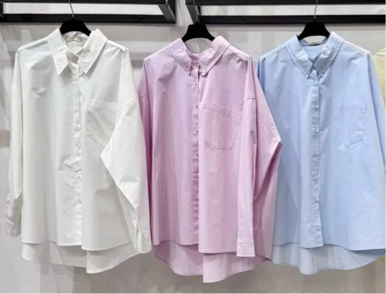 CHEMISE DOUBLE COL ROSE