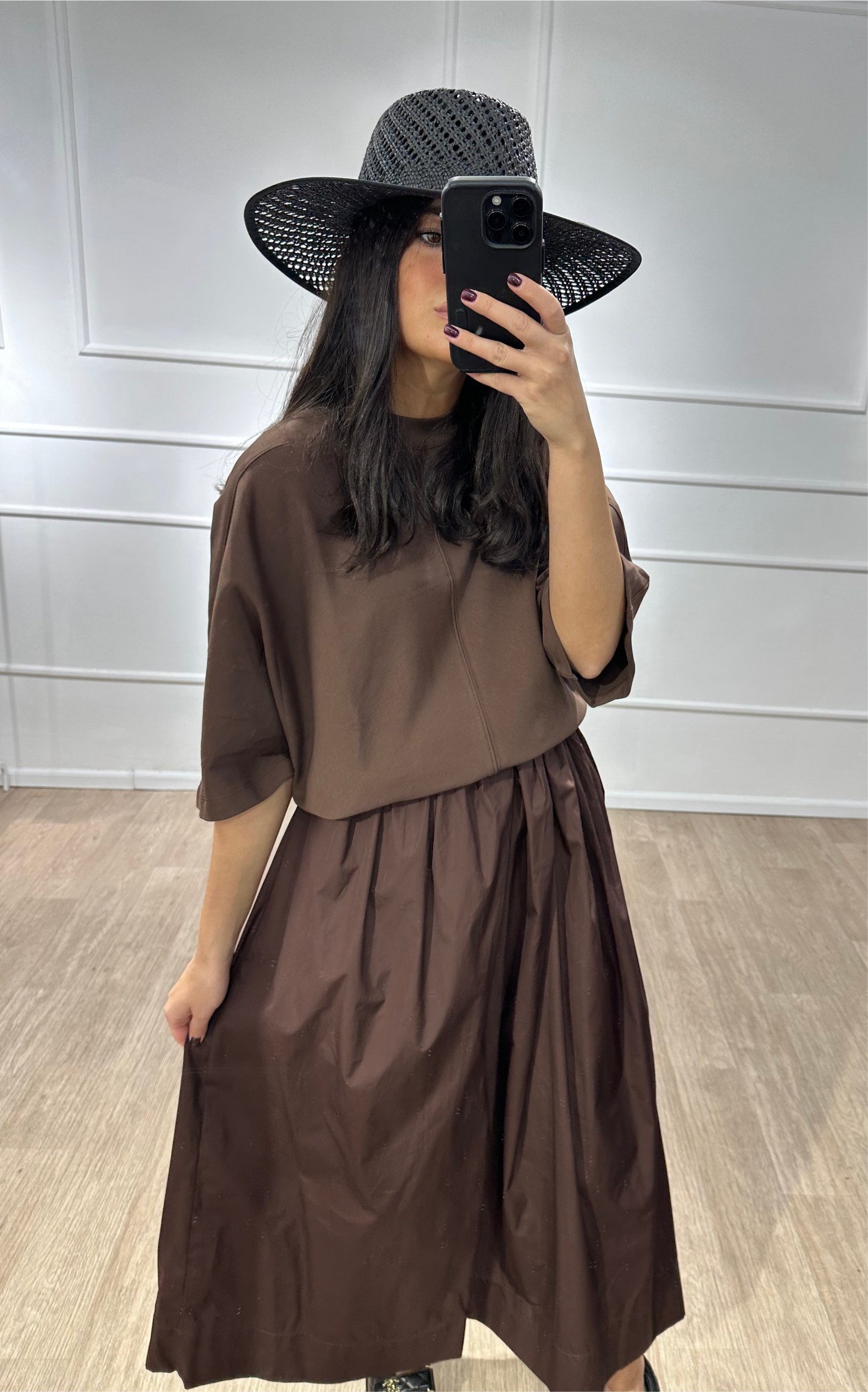 TEESHIRT BASIC LUMI MARRON