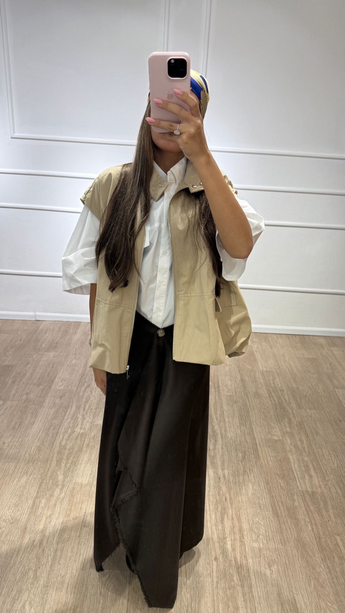חצאית אי סימטרית חומה