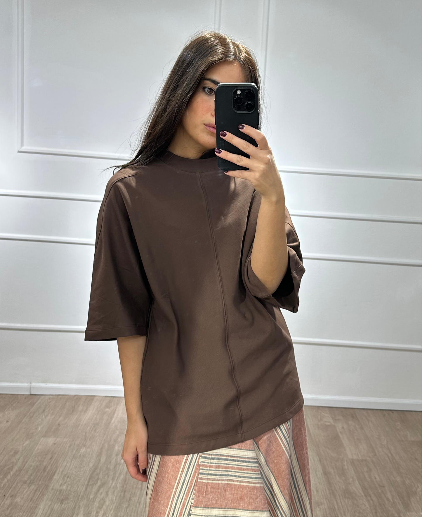 TEESHIRT BASIC LUMI MARRON