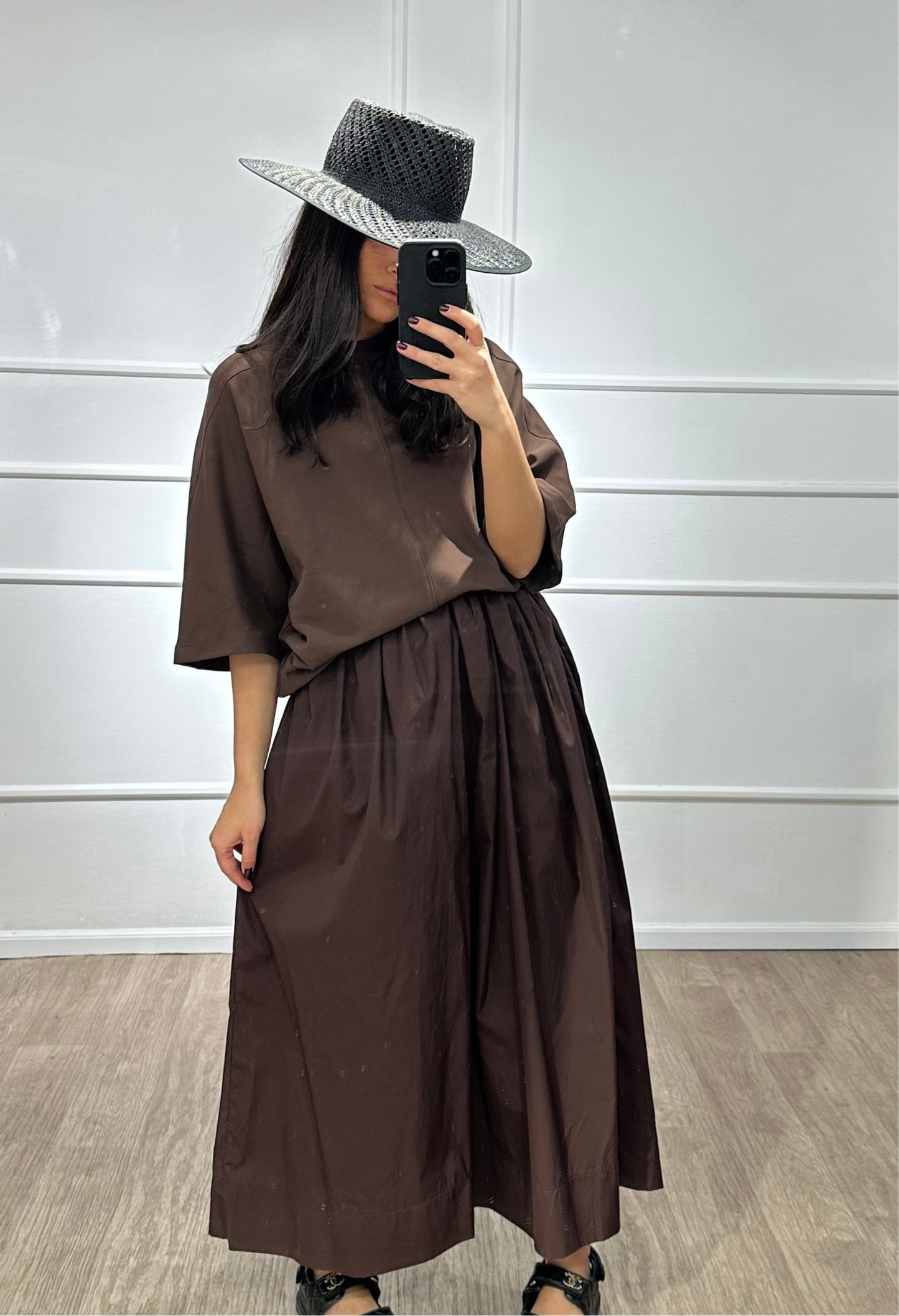TEESHIRT BASIC LUMI MARRON