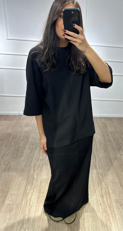 JUPE BASIC LUMI NOIR