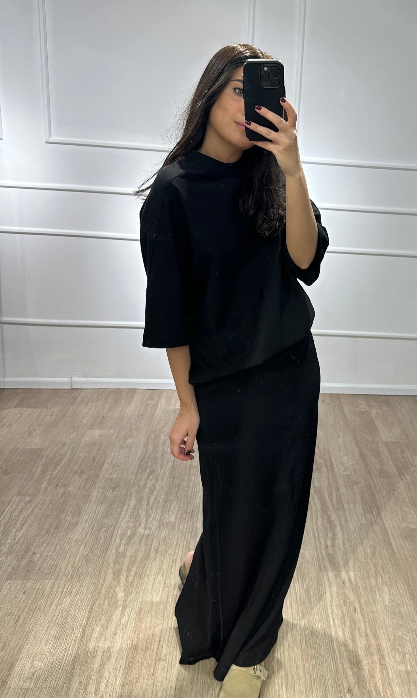JUPE BASIC LUMI NOIR