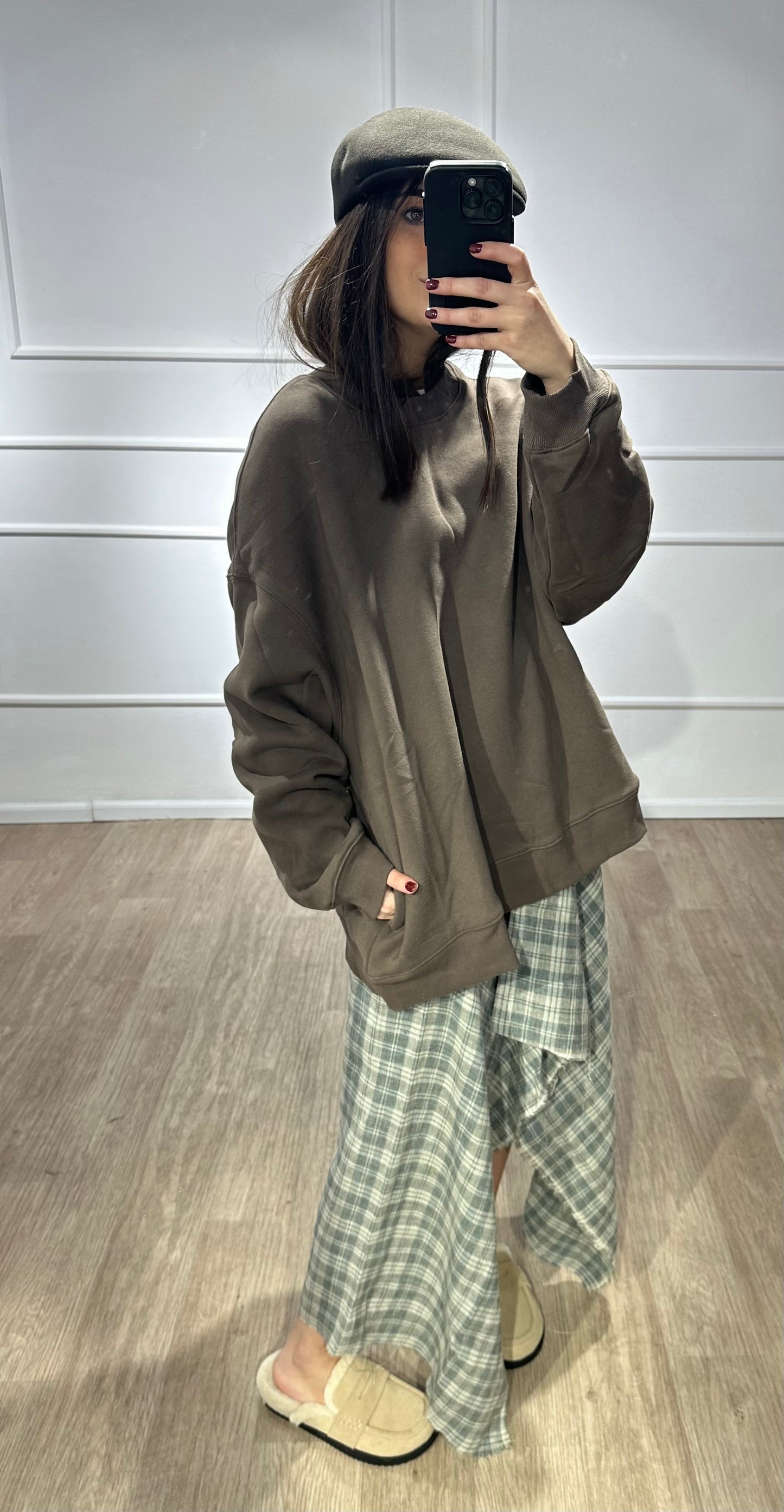 Sweat one size חום