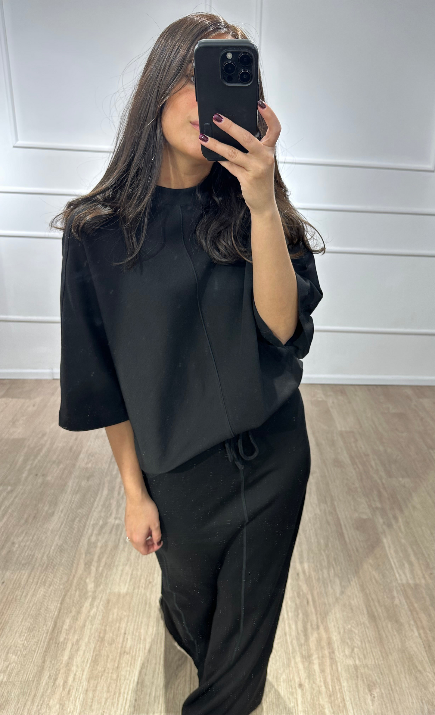 JUPE BASIC LUMI NOIR