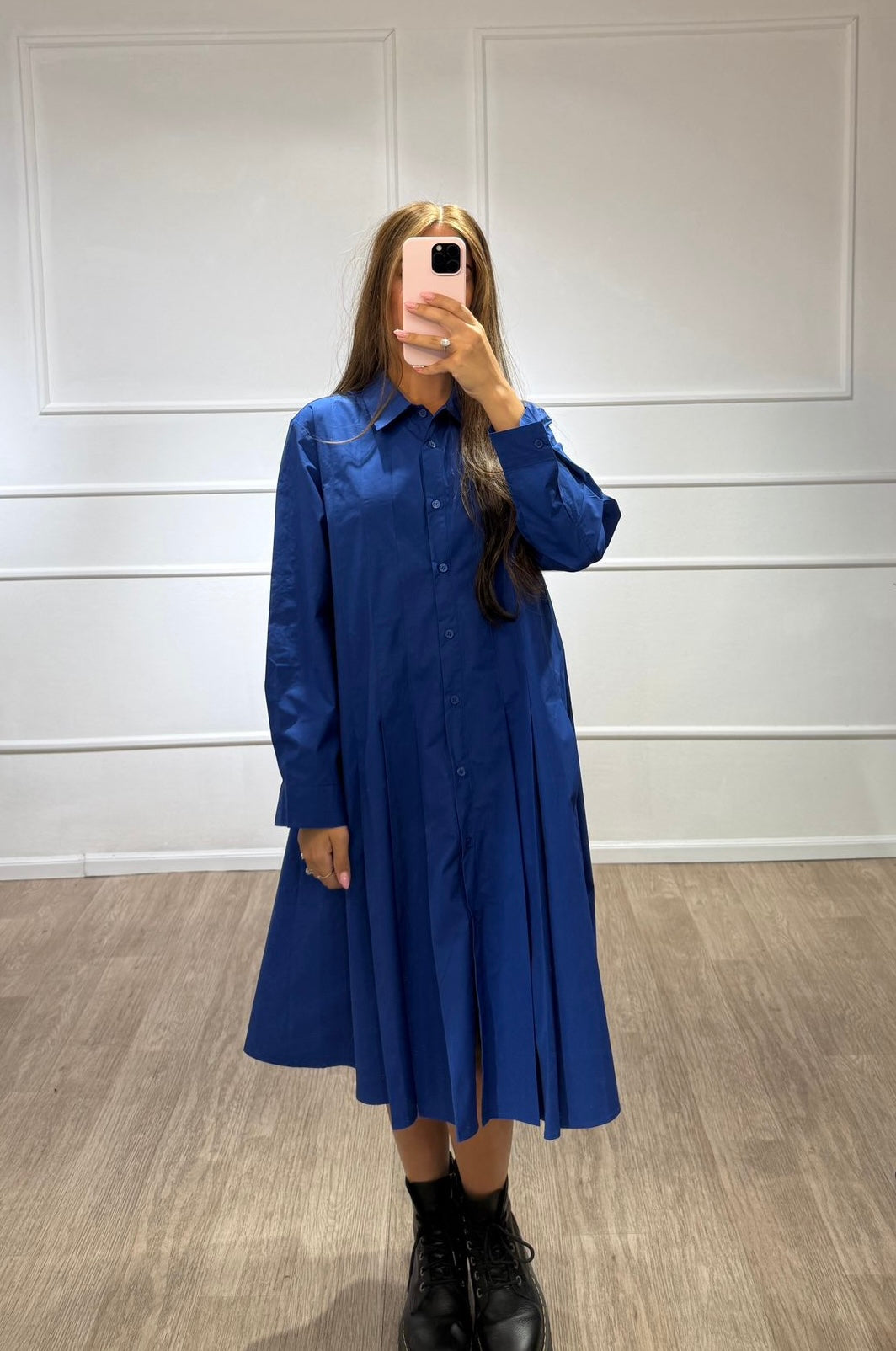 שמלה כפלים כחולה