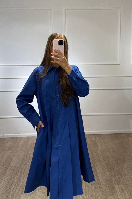 שמלה כפלים כחולה