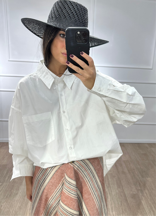 CHEMISE DOUBLE COL BLANCHE