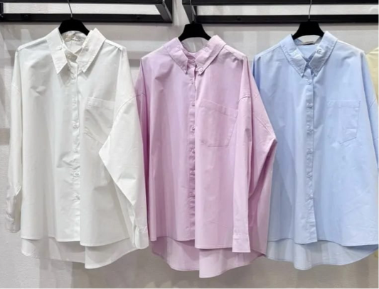 CHEMISE DOUBLE COL ROSE