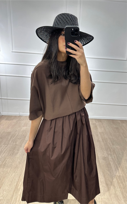 TEESHIRT BASIC LUMI MARRON