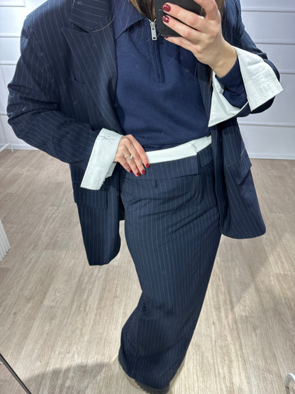 PULL A FERMETURE BLEU