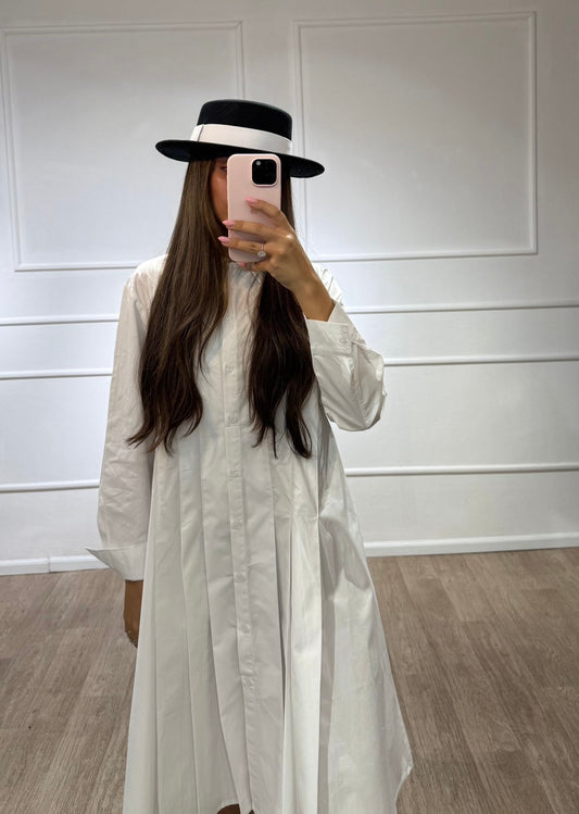 שמלה כפלים לבנה