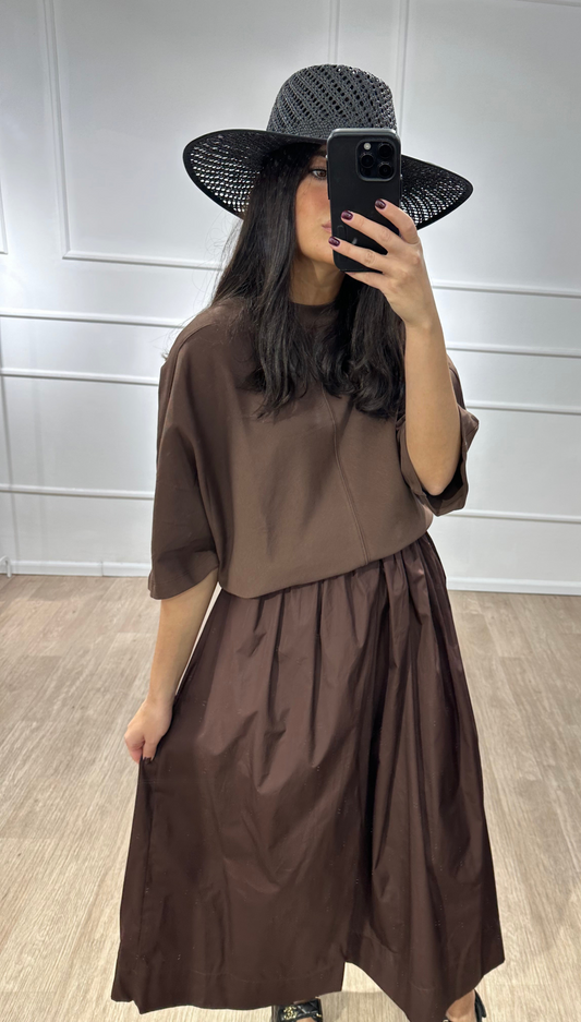 TEESHIRT BASIC LUMI MARRON