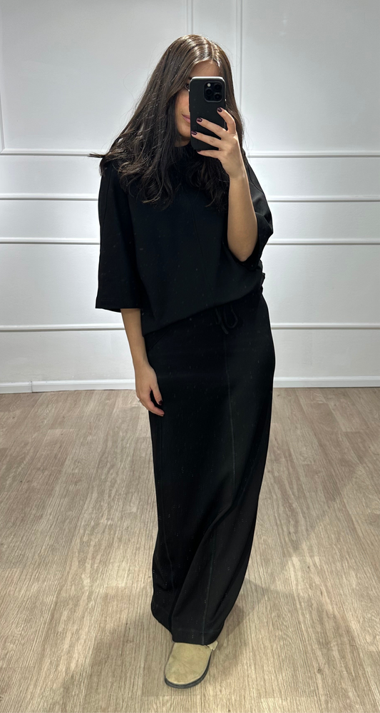 JUPE BASIC LUMI NOIR