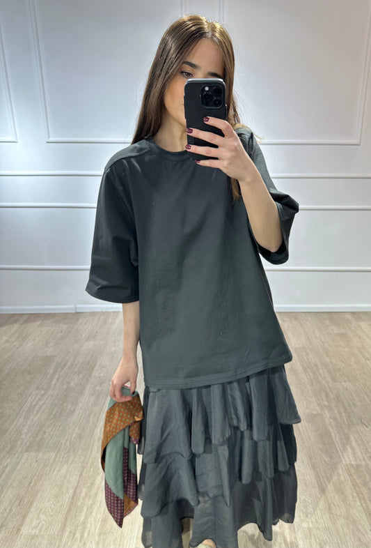 TEESHIRT GRIS FONCÉ
