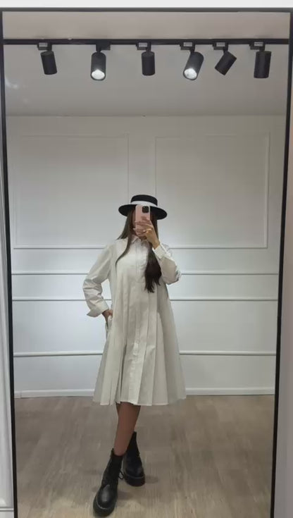 שמלה כפלים לבנה