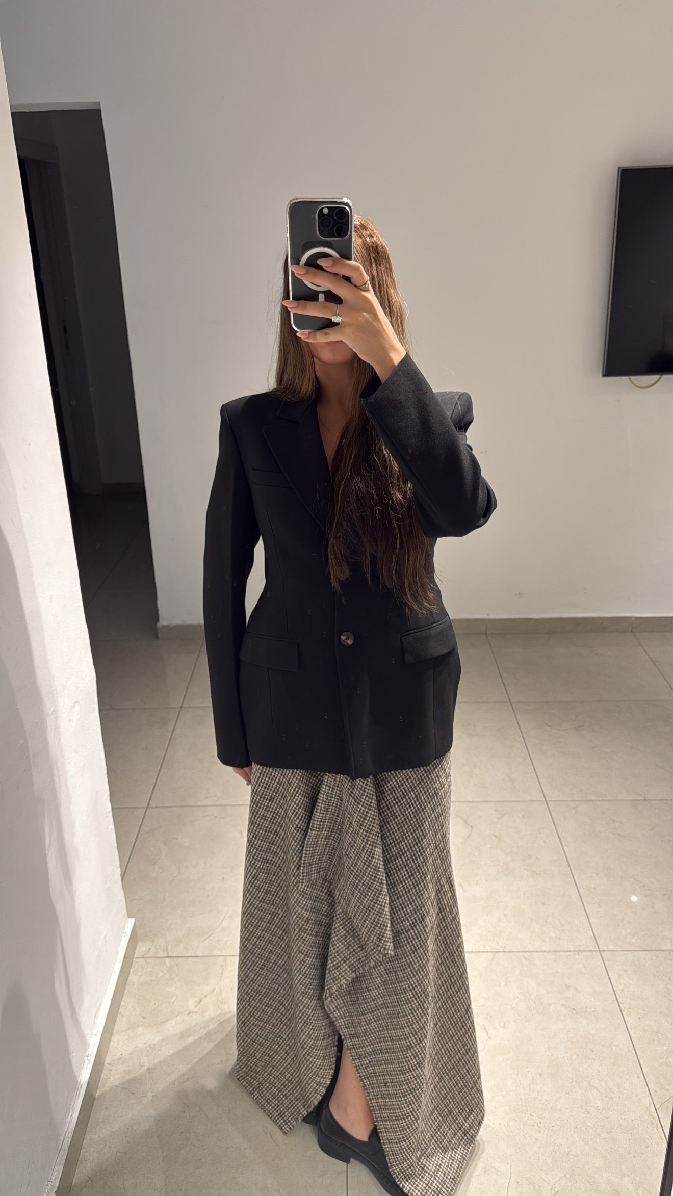 חצאית אי סימטרית Tweed